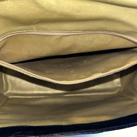 Valentino Garavani Croc Embossed Leather Handbag - Picture 11 of 12